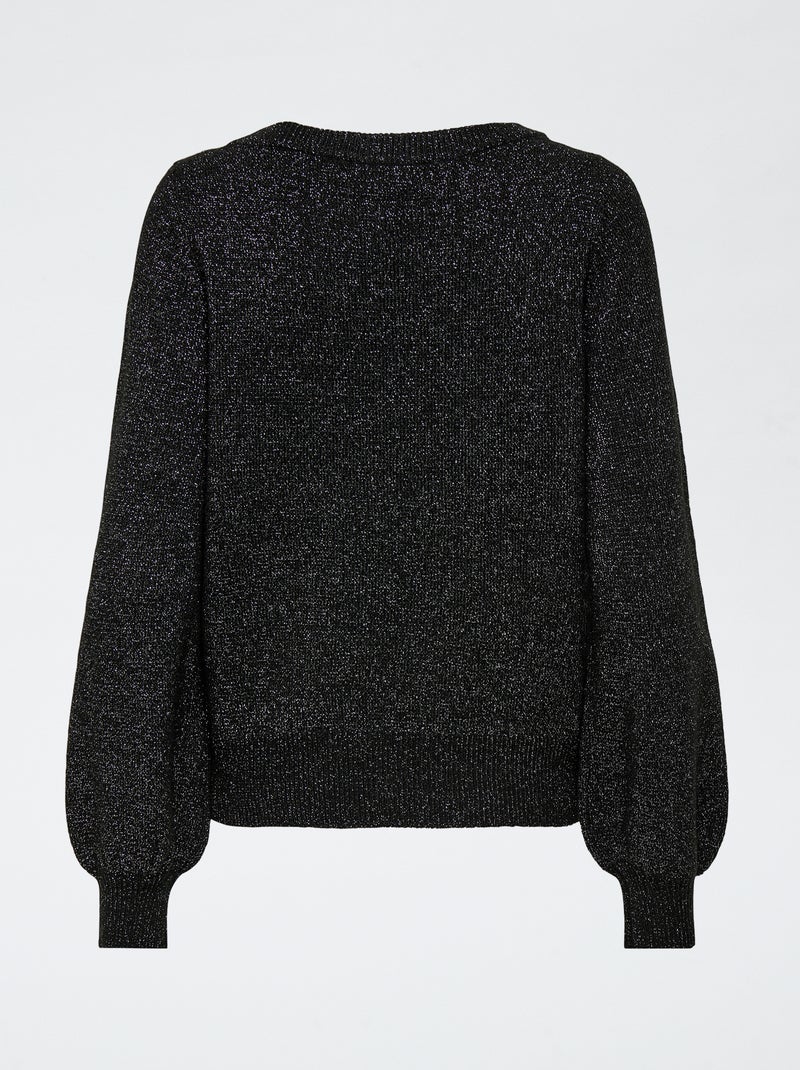 Pull col bateau 'JDY' uni Noir - Kiabi