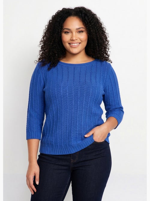 Pull col bateau manches 3/4 - Afibel - Kiabi