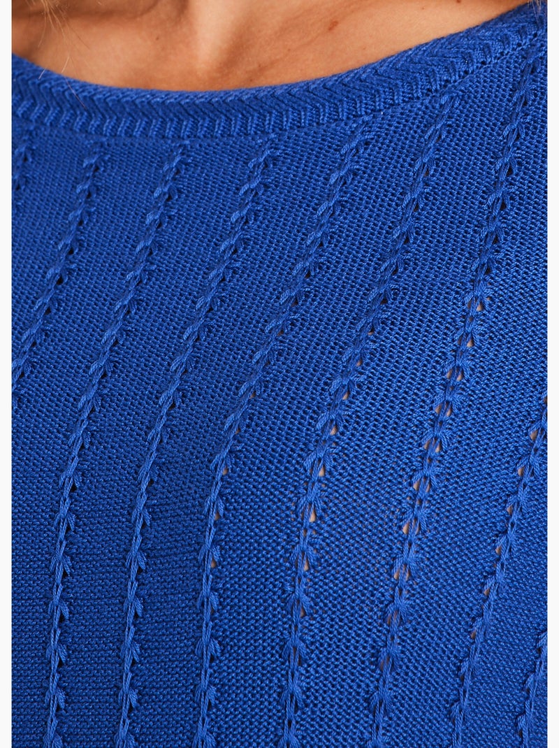 Pull col bateau manches 3/4 - Afibel Bleu - Kiabi