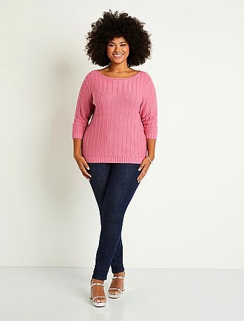 Pull col bateau manches 3/4