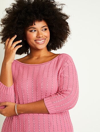 Pull col bateau manches 3/4