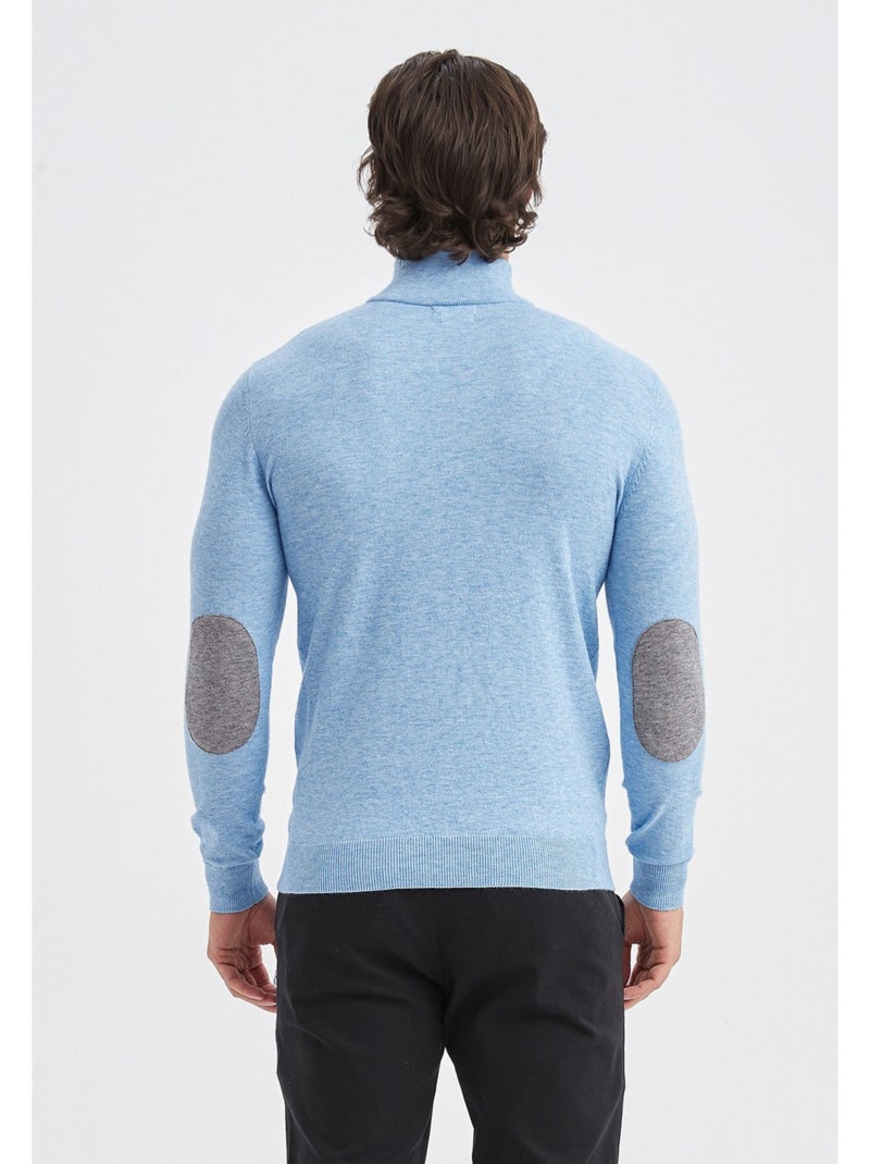 Pull col Camioneur Kebello Bleu ciel - Kiabi