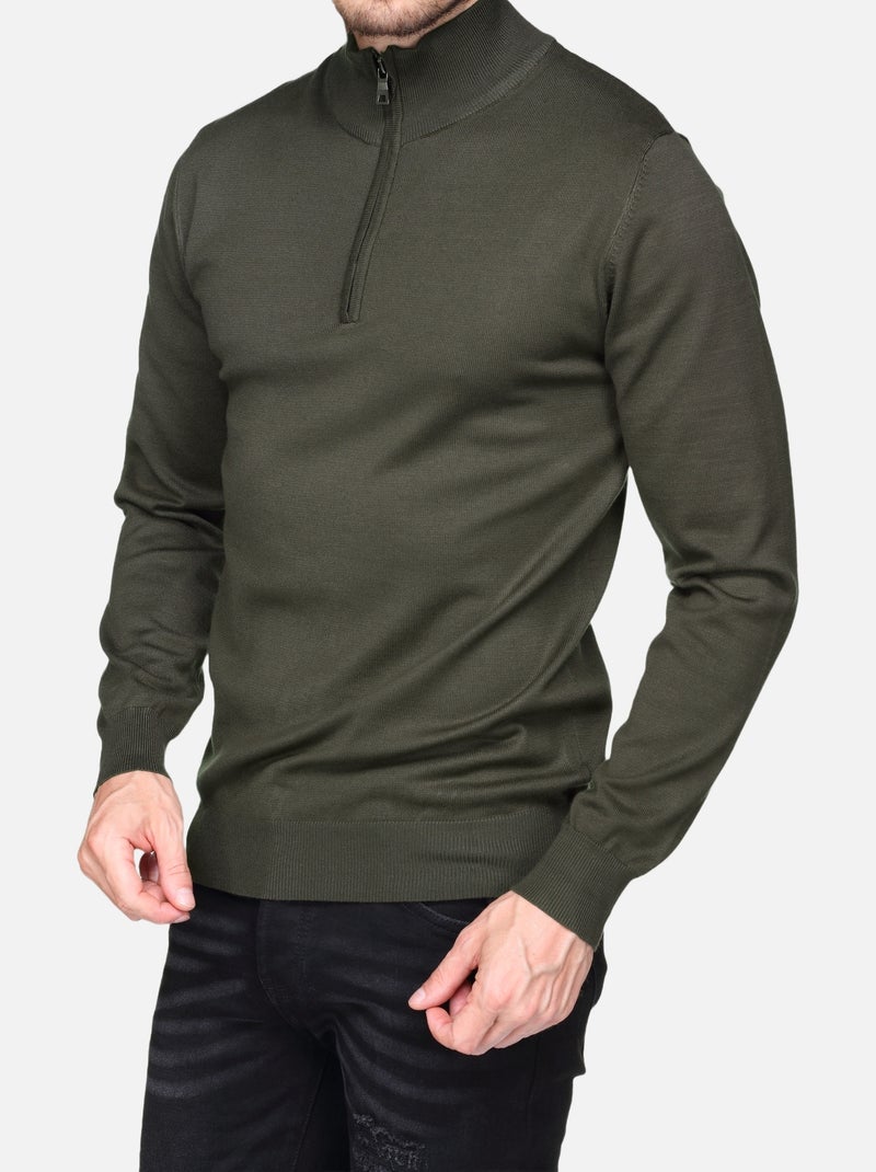 Pull col camionneur - Frilivin Kaki - Kiabi