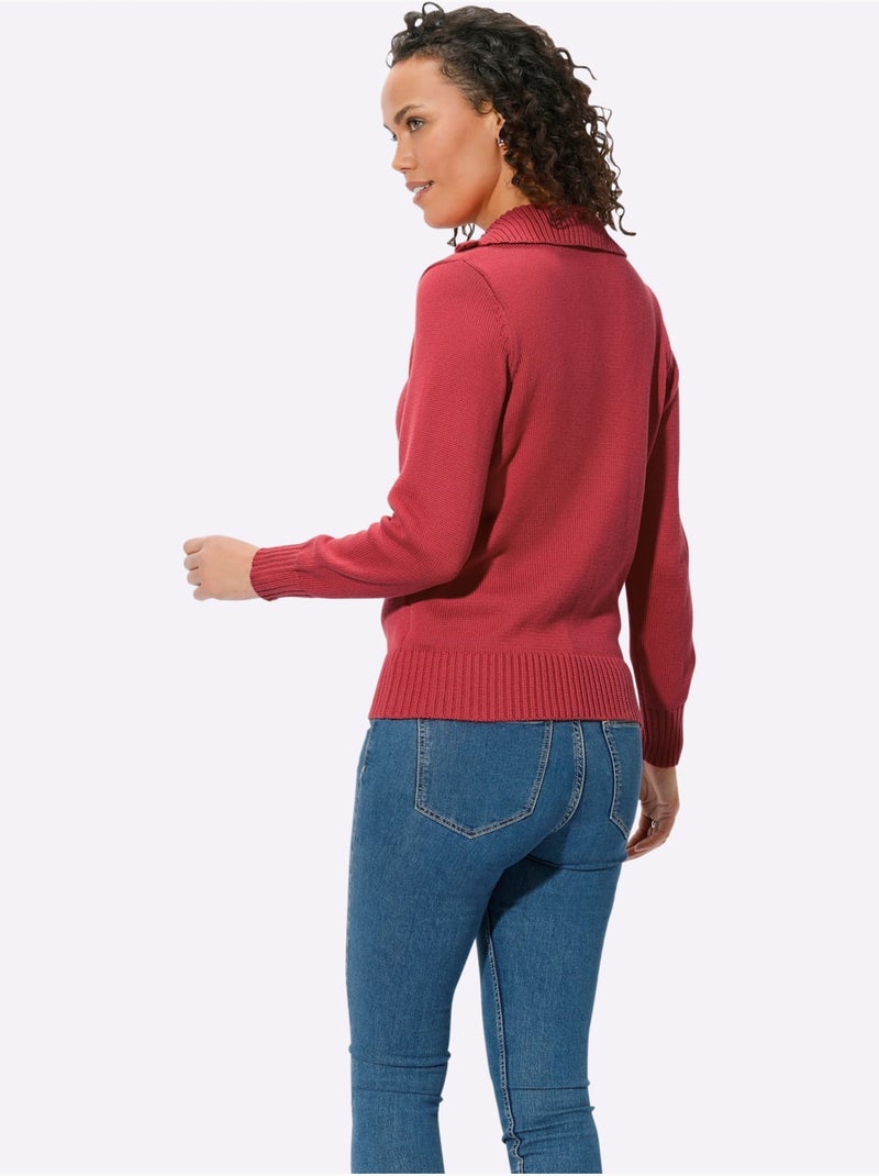 Pull col Camionneur Avec Coton - Taille Standard - Witt Corail - Kiabi