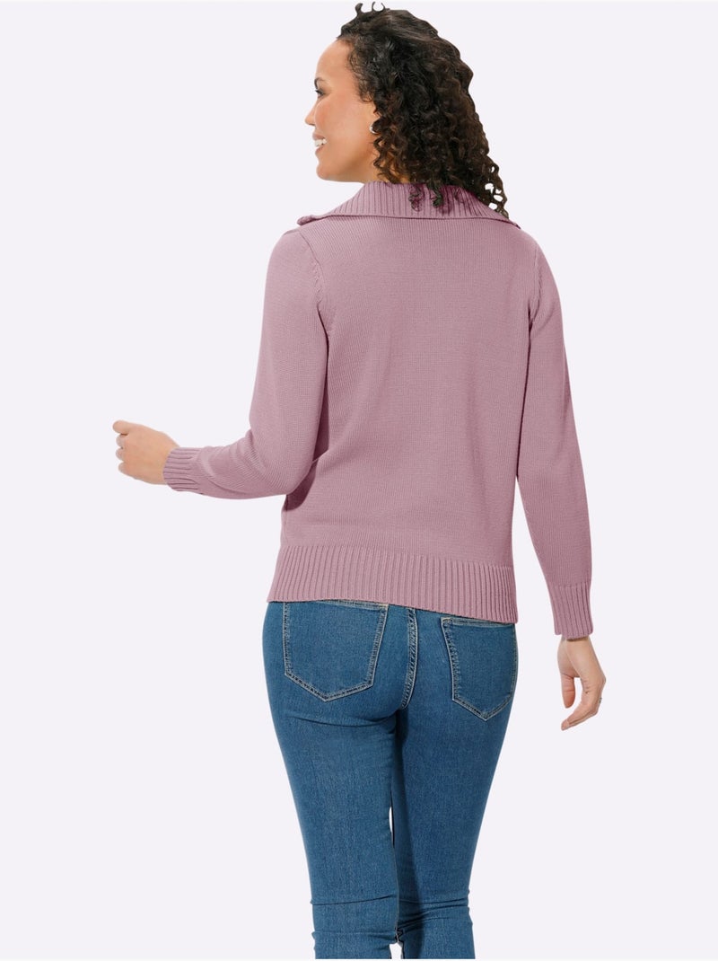 Pull col Camionneur Avec Coton - Taille Standard - Witt Rose - Kiabi