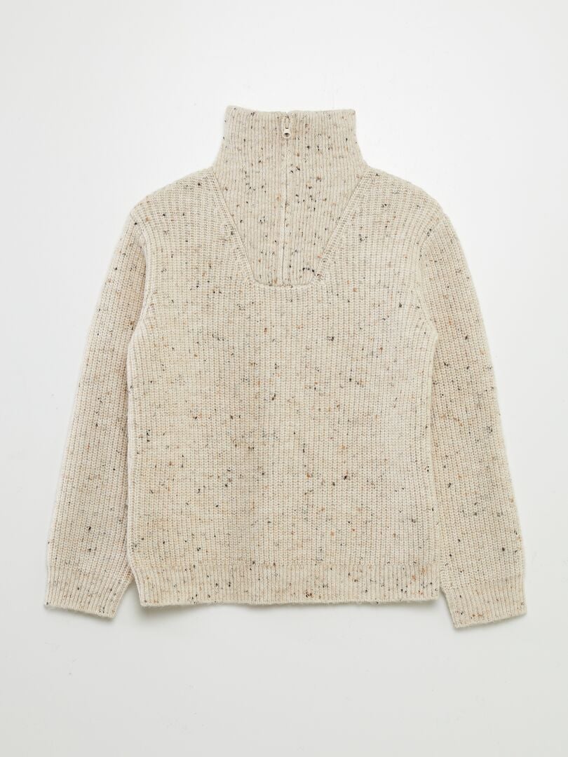 Pull col camionneur Beige - Kiabi