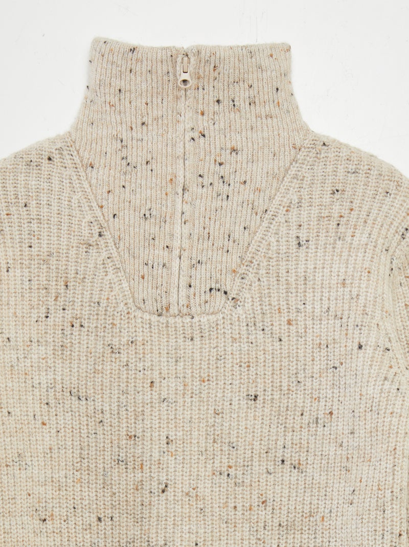 Pull col camionneur Beige - Kiabi