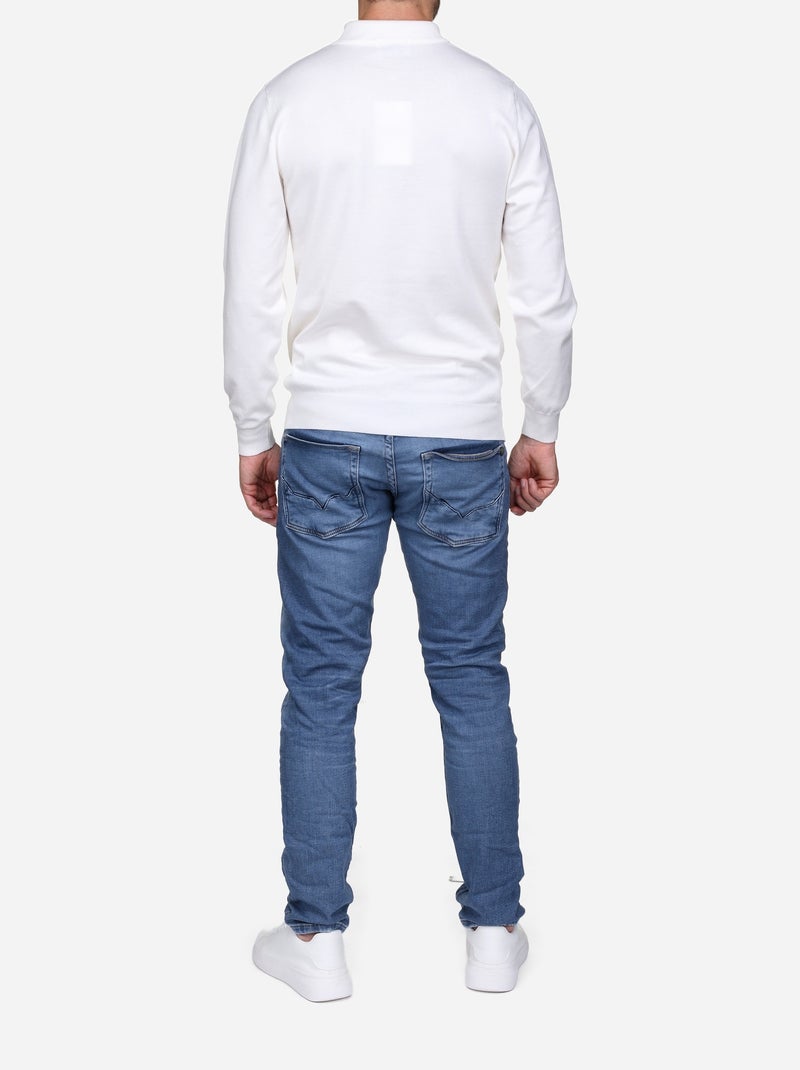 Pull col camionneur Blanc - Kiabi