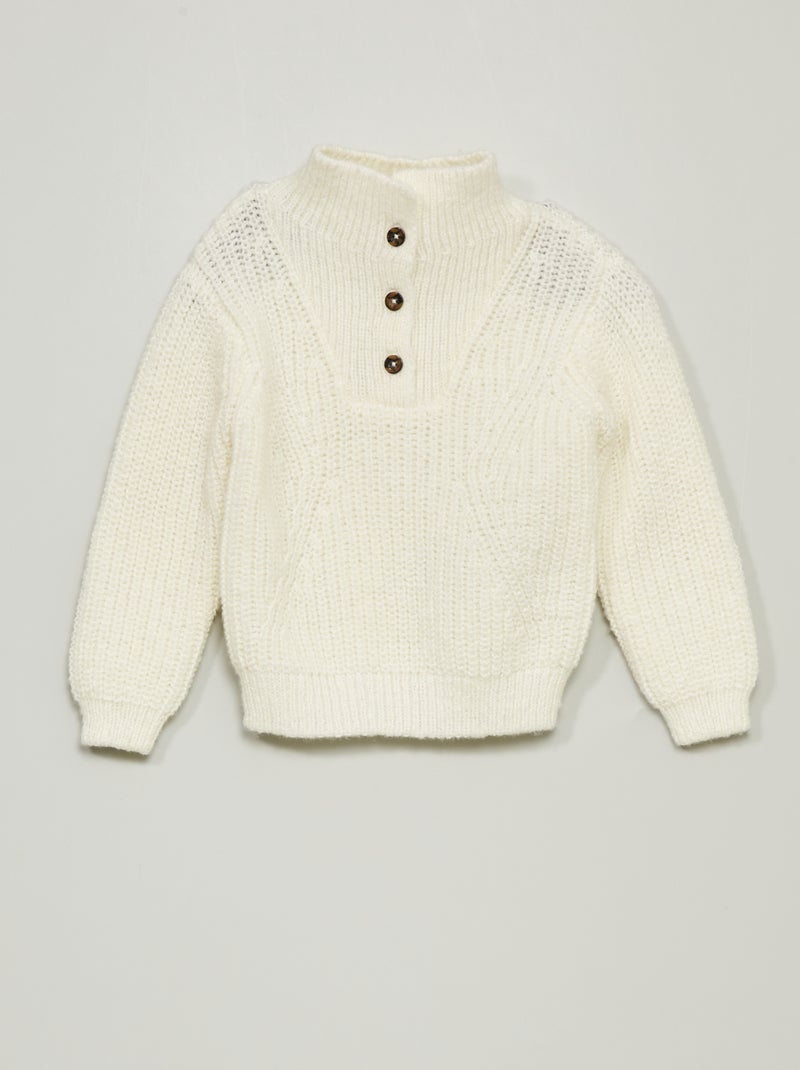 Pull col camionneur Blanc - Kiabi