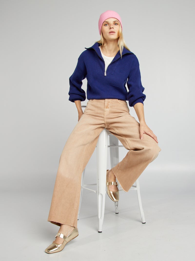 Pull col camionneur Bleu - Kiabi