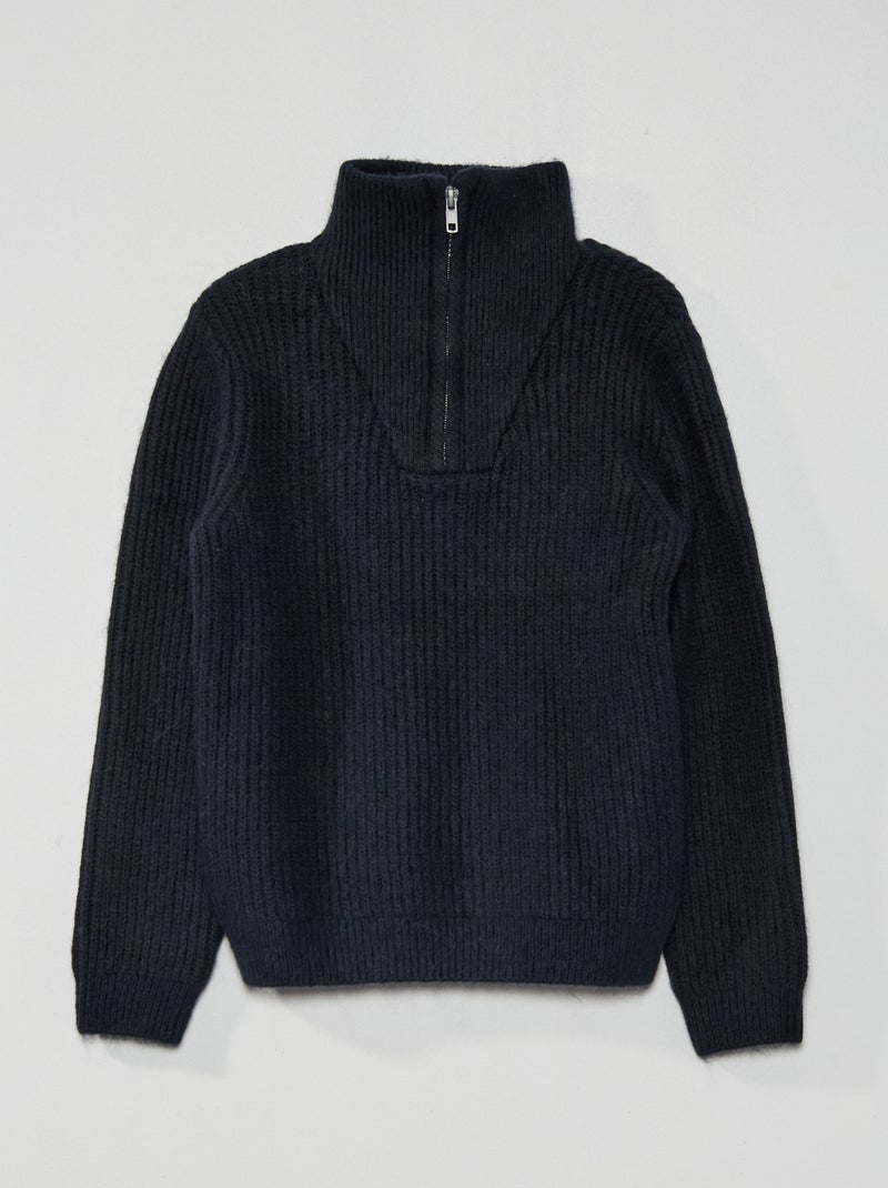Pull col camionneur bleu marine - Kiabi