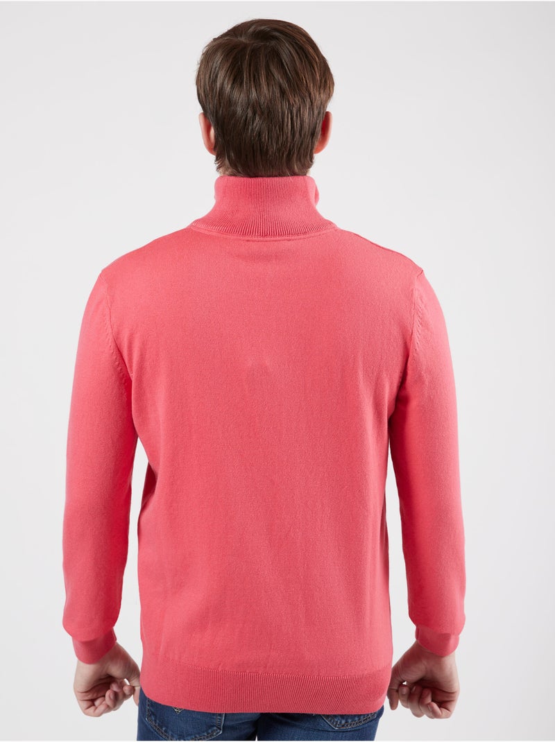 PULL COL CAMIONNEUR CASUAL CHIC SIGNATURE Corail - Kiabi