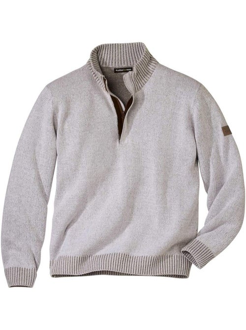 Pull col camionneur coton mouliné - atlas for men - Kiabi Pull col camionneur coton mouliné - atlas for men - Kiabi