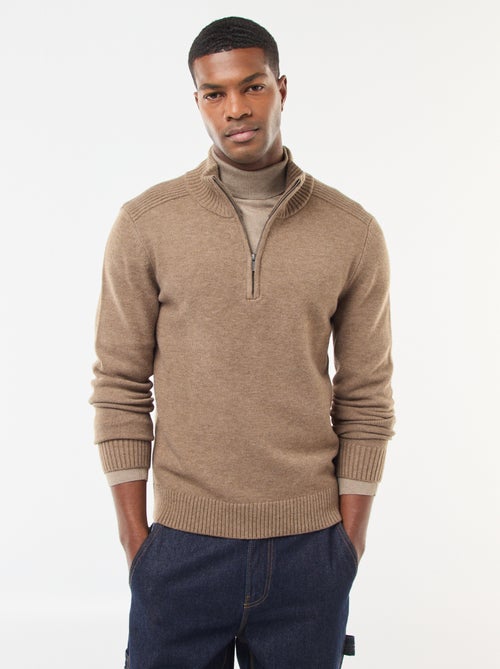 Pull col camionneur en maille grosse jauge - Kiabi