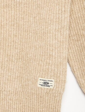 Pull col camionneur en maille grosse jauge