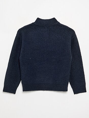 Pull col camionneur en maille grosse jauge