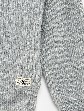 Pull col camionneur en maille grosse jauge