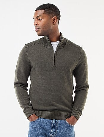 Pull col camionneur en maille grosse jauge