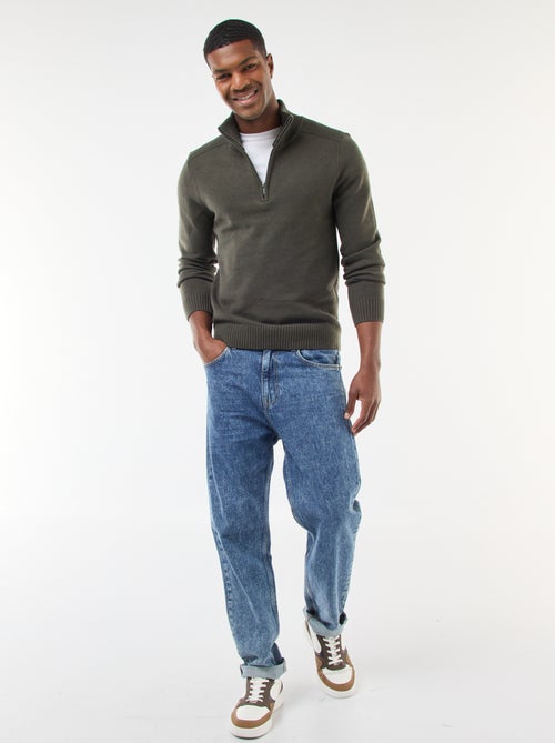 Pull col camionneur en maille grosse jauge - Kiabi