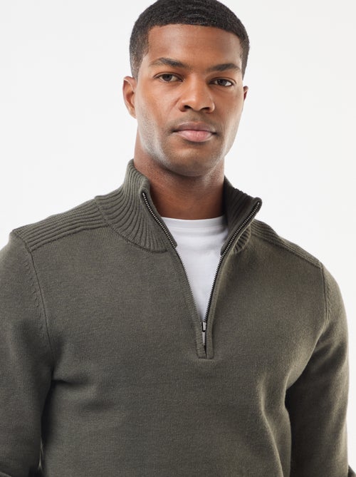 Pull col camionneur en maille grosse jauge - Kiabi