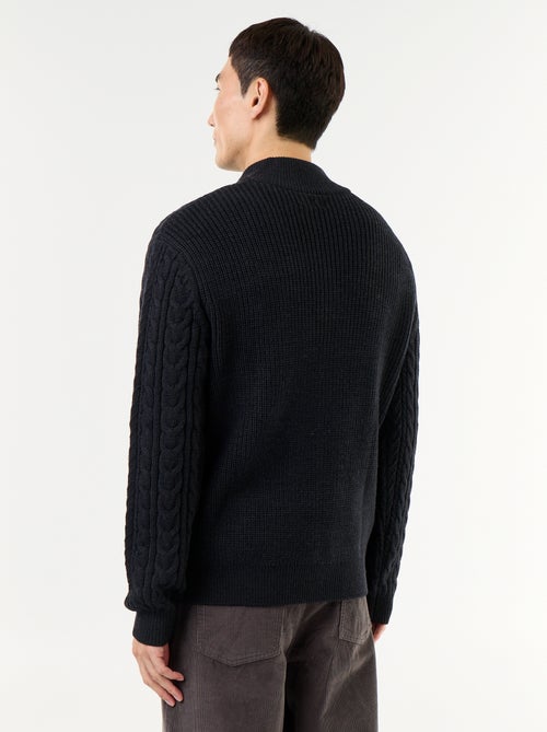 Pull col camionneur en maille torsadée - Kiabi