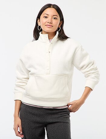 Pull col camionneur en matière effet moutonné