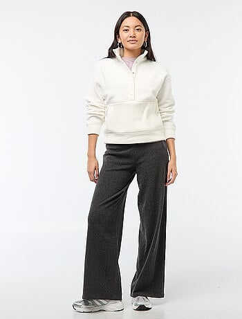 Pull col camionneur en matière effet moutonné