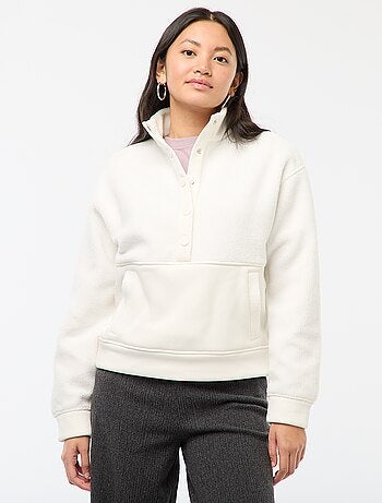 Pull col camionneur en matière effet moutonné