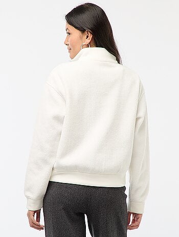 Pull col camionneur en matière effet moutonné