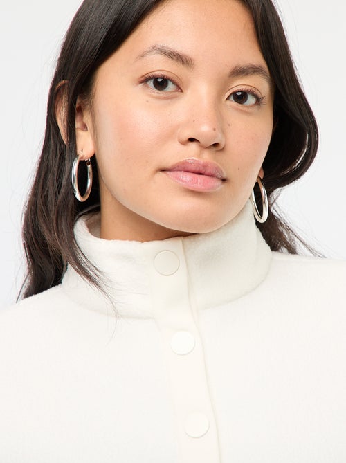 Pull col camionneur en matière effet moutonné - Kiabi