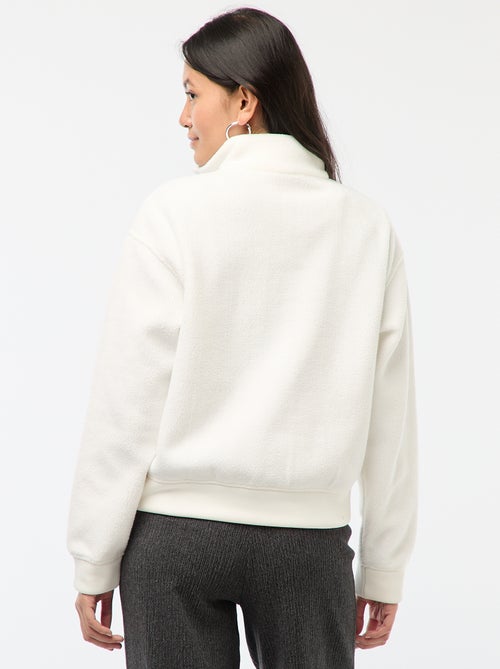 Pull col camionneur en matière effet moutonné - Kiabi