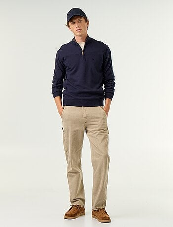 Pull col camionneur fine jauge