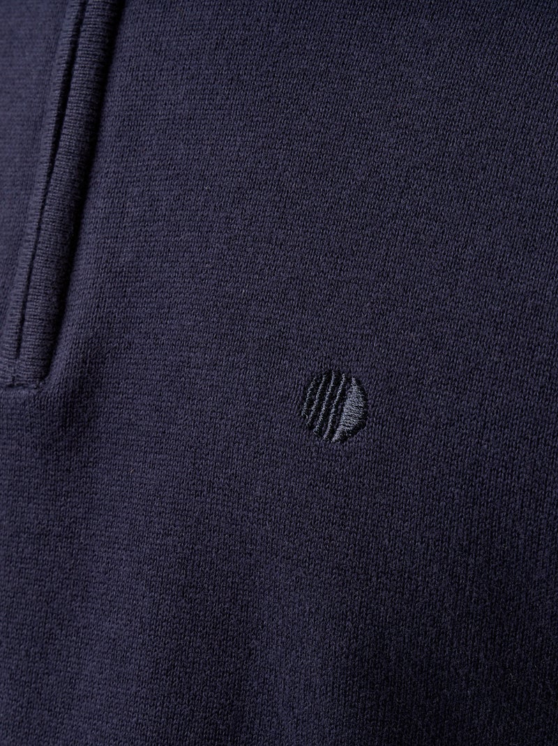 Pull col camionneur fine jauge Bleu - Kiabi