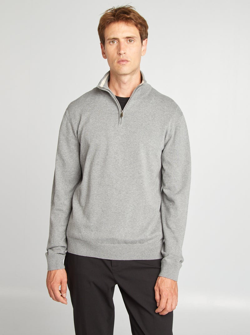 Pull col camionneur Gris - Kiabi