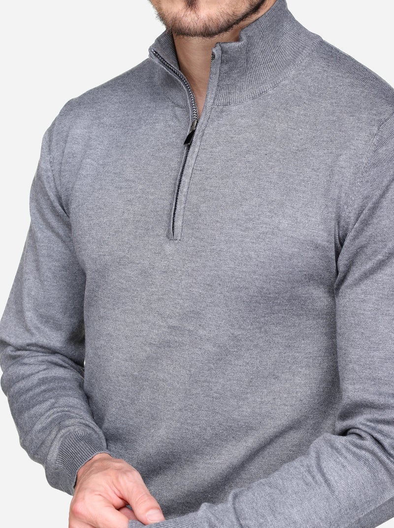 Pull col camionneur Gris clair - Kiabi