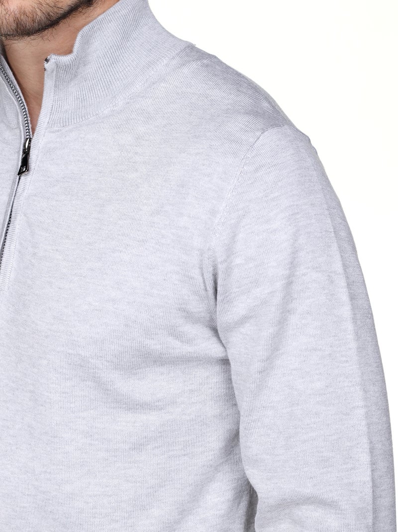 Pull col camionneur Gris - Kiabi