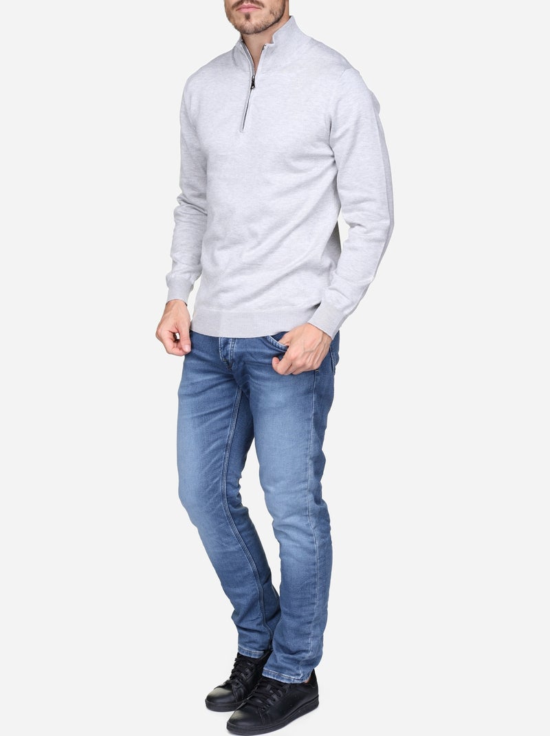 Pull col camionneur Gris - Kiabi