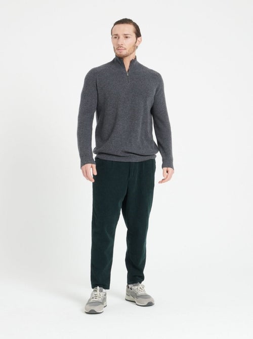 Pull col camionneur homme 100% cachemire bleu marine - ZACH 2 - Kiabi