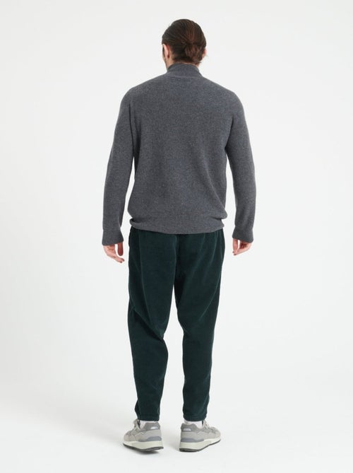 Pull col camionneur homme 100% cachemire bleu marine - ZACH 2 - Kiabi