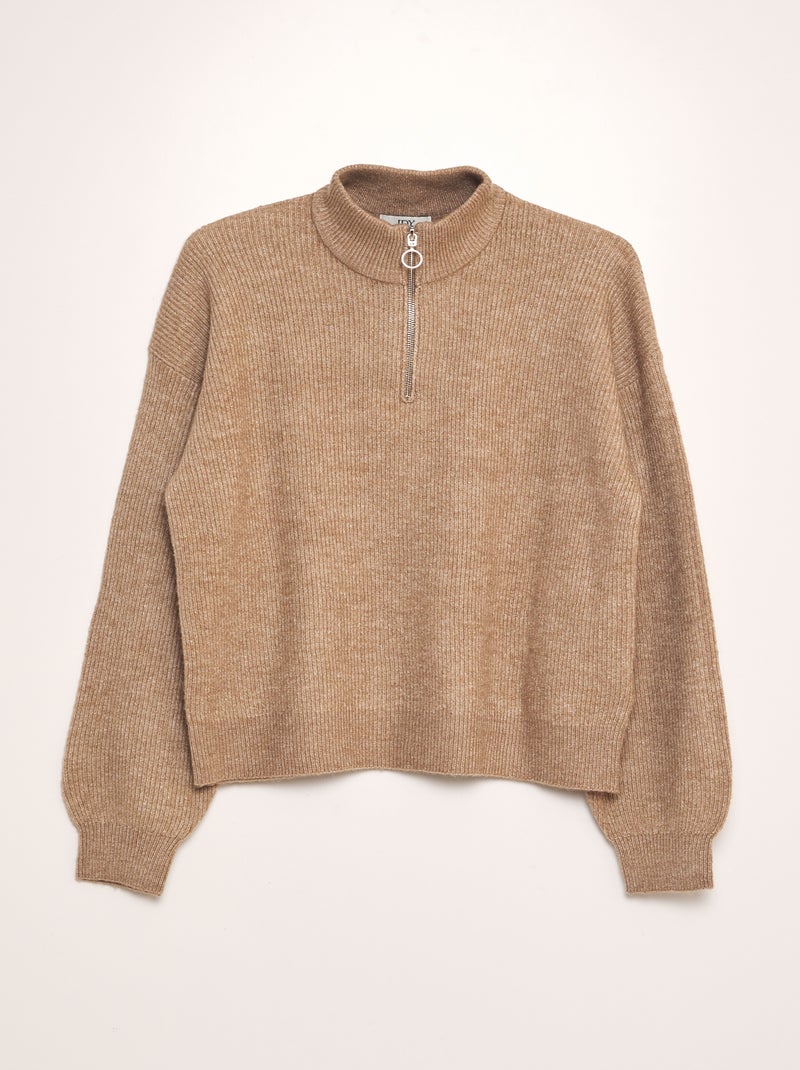 Pull col camionneur 'JDY' Marron - Kiabi