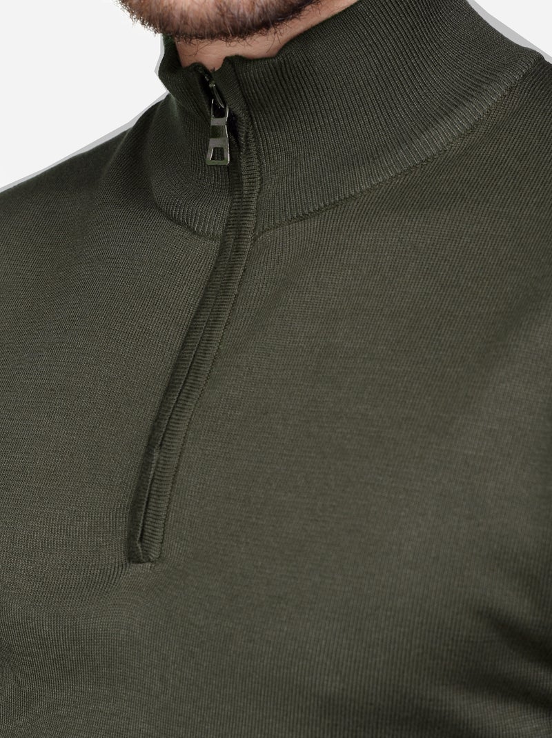 Pull col camionneur Kaki - Kiabi