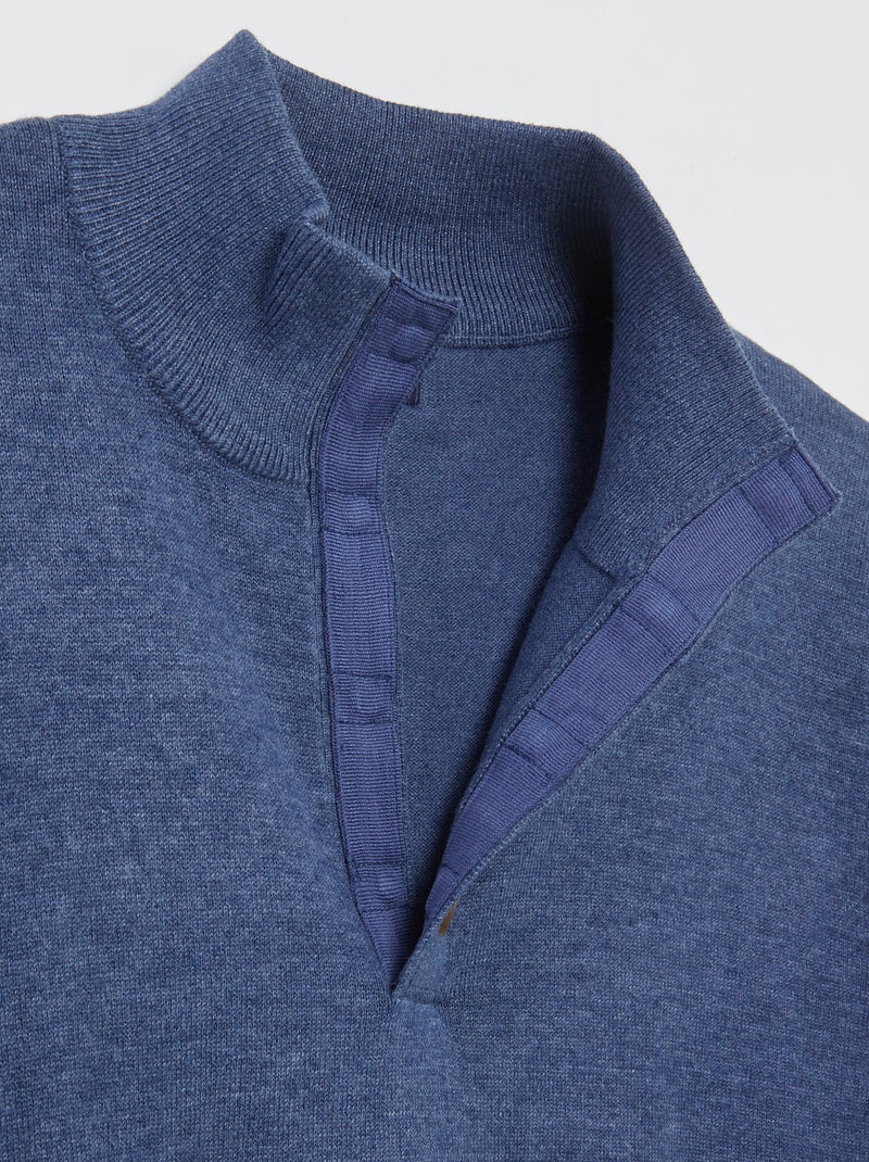 Pull col camionneur marinière - collection facile à enfiler Bleu - Kiabi