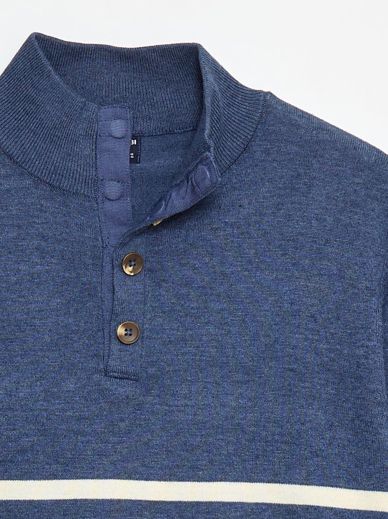 Pull col camionneur marinière - So Easy Bleu - Kiabi