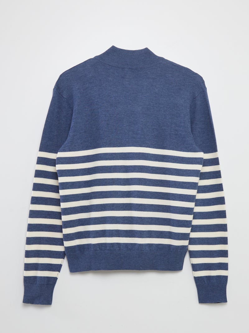 Pull col camionneur marinière - So Easy Bleu - Kiabi