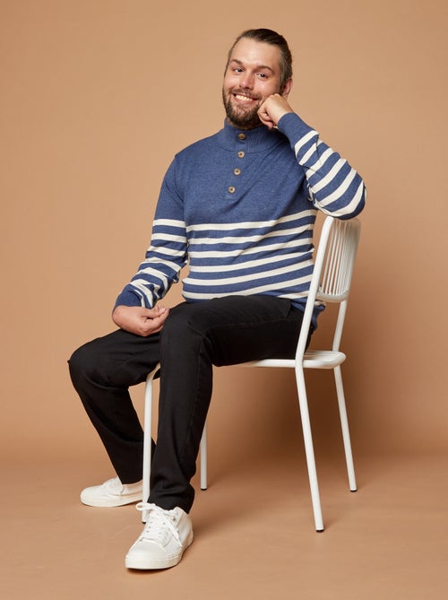 Pull col camionneur marinière - So Easy - Kiabi