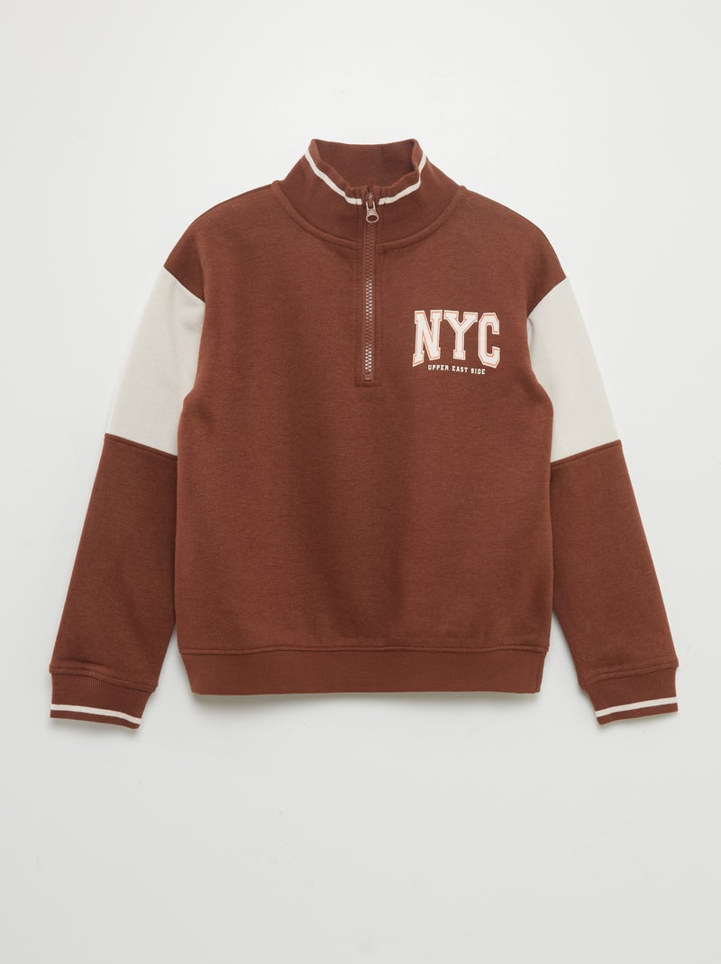 Pull col camionneur Marron - Kiabi