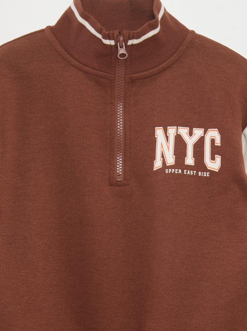 Pull col camionneur Marron - Kiabi