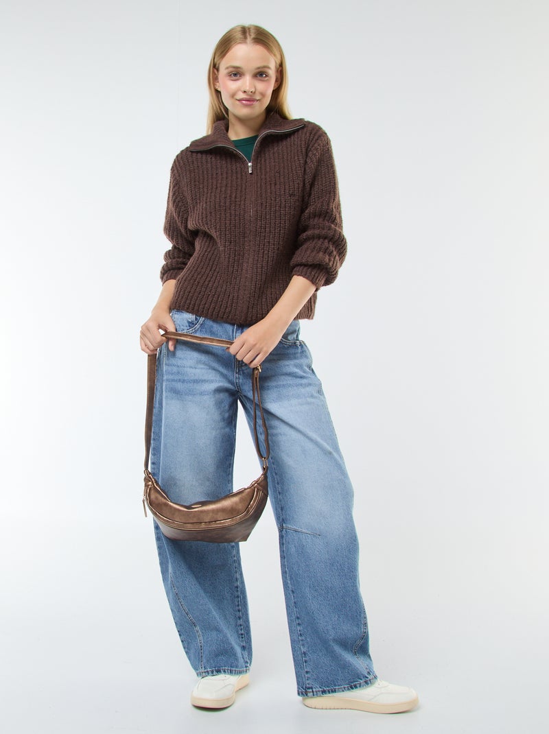 Pull col camionneur Marron - Kiabi