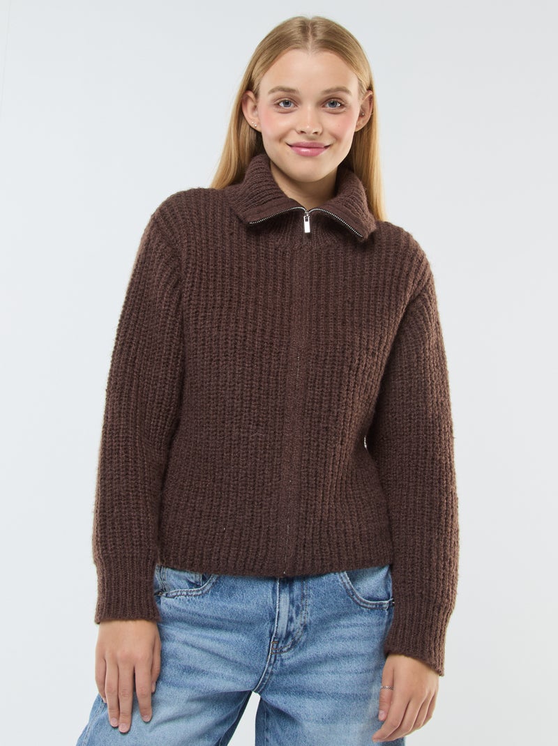 Pull col camionneur Marron - Kiabi
