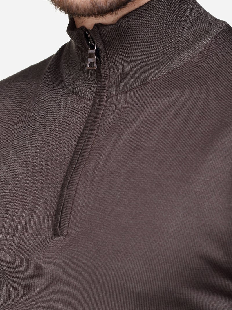 Pull col camionneur Marron - Kiabi